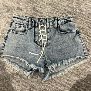 Pacsun string tie denim shorts
